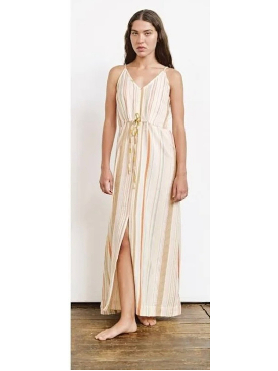 Ace & Jig Dresses & Skirts - Ace & Jig Dunes Maxi Dress Striped Ray Cotton Women Large Resort Wear